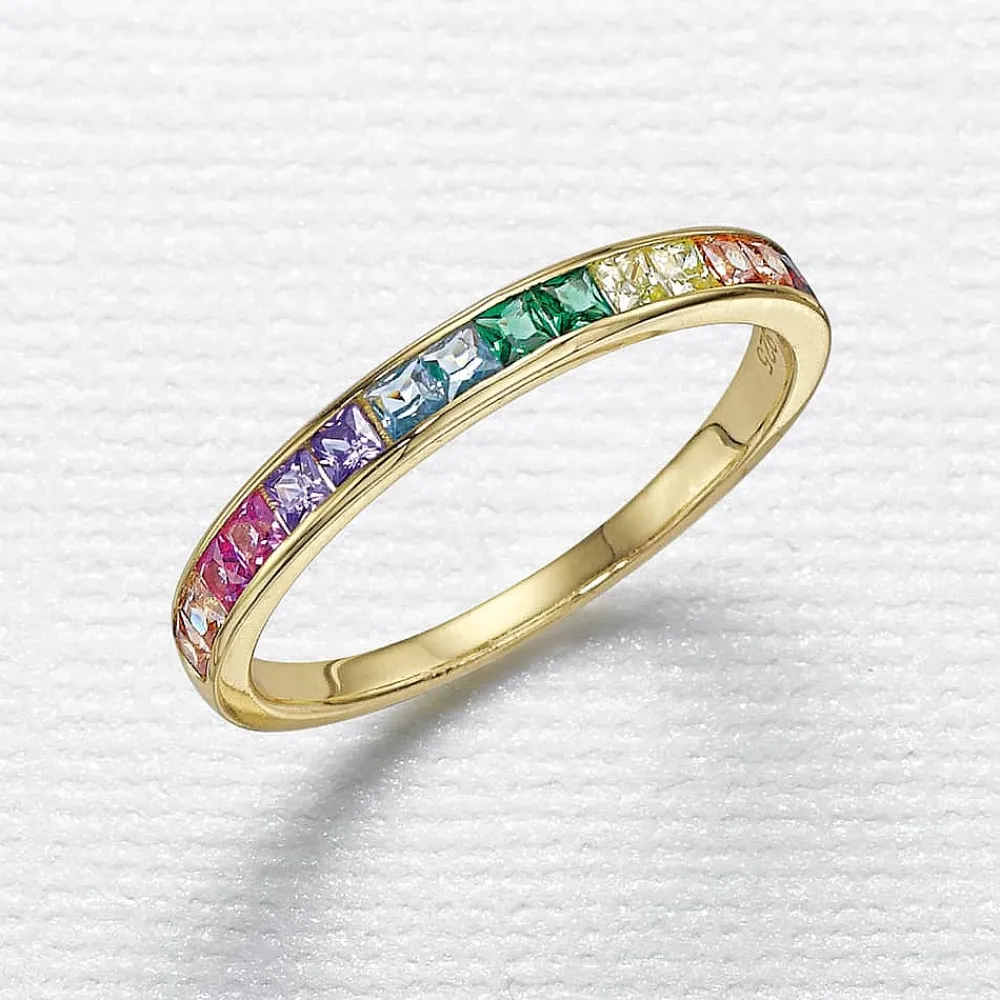 Hot Bague Arc-en-Ciel Rayonnant Bagues