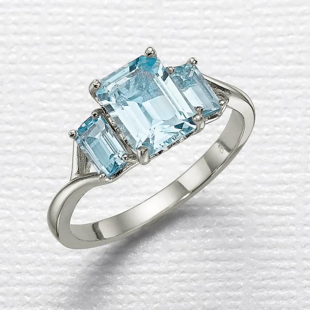 Best Sale Bague en Topaze Bleue Fais-Moi Confiance Bagues