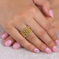 Cheap Bague plaquée Or Éclat de Bulle Bagues