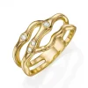 Cheap Bague plaquée Or Finesse Fluide Bagues