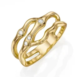 Cheap Bague plaquée Or Finesse Fluide Bagues