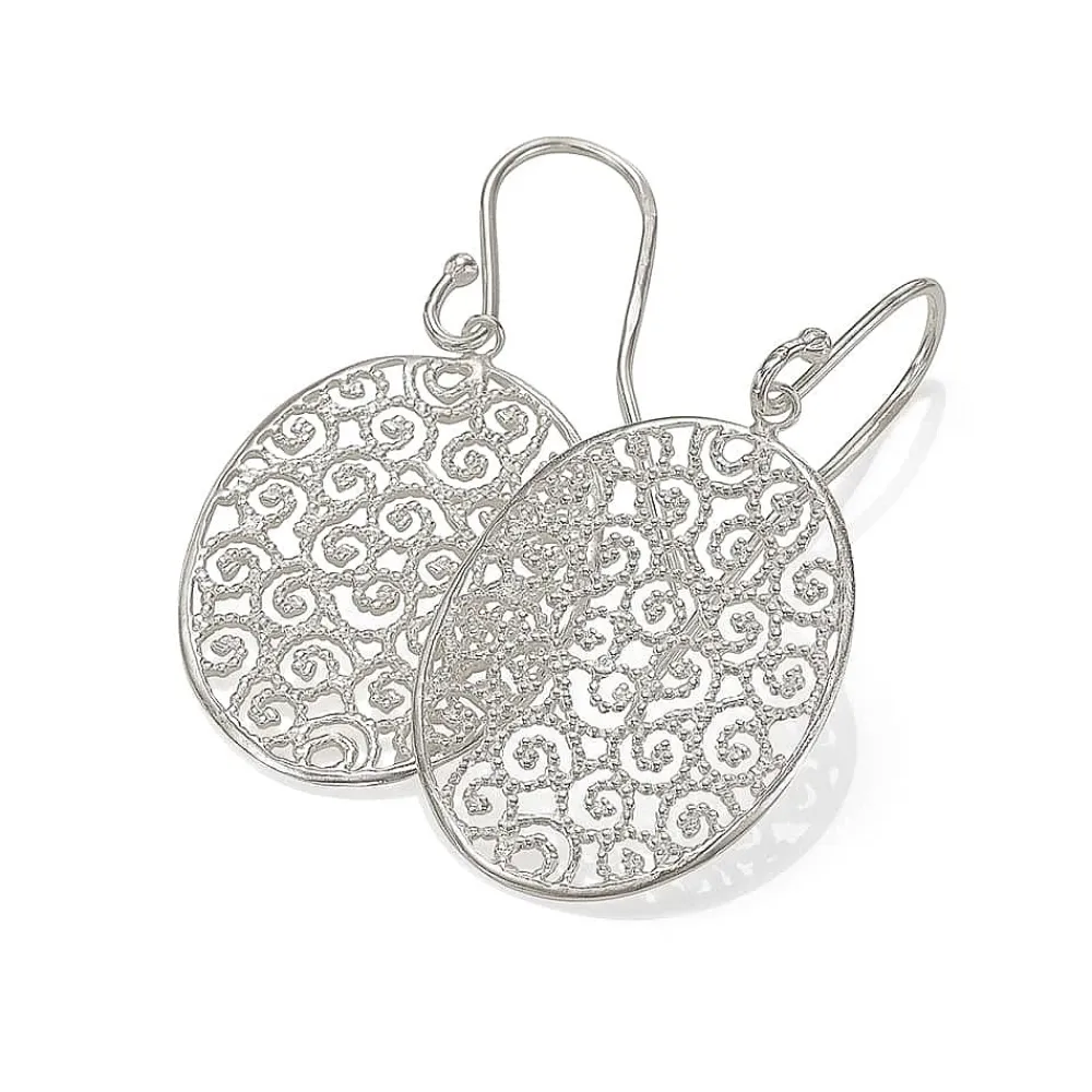 Store Boucles d’oreilles en Argent Ouverte à l’Élégance Boucles D'oreilles