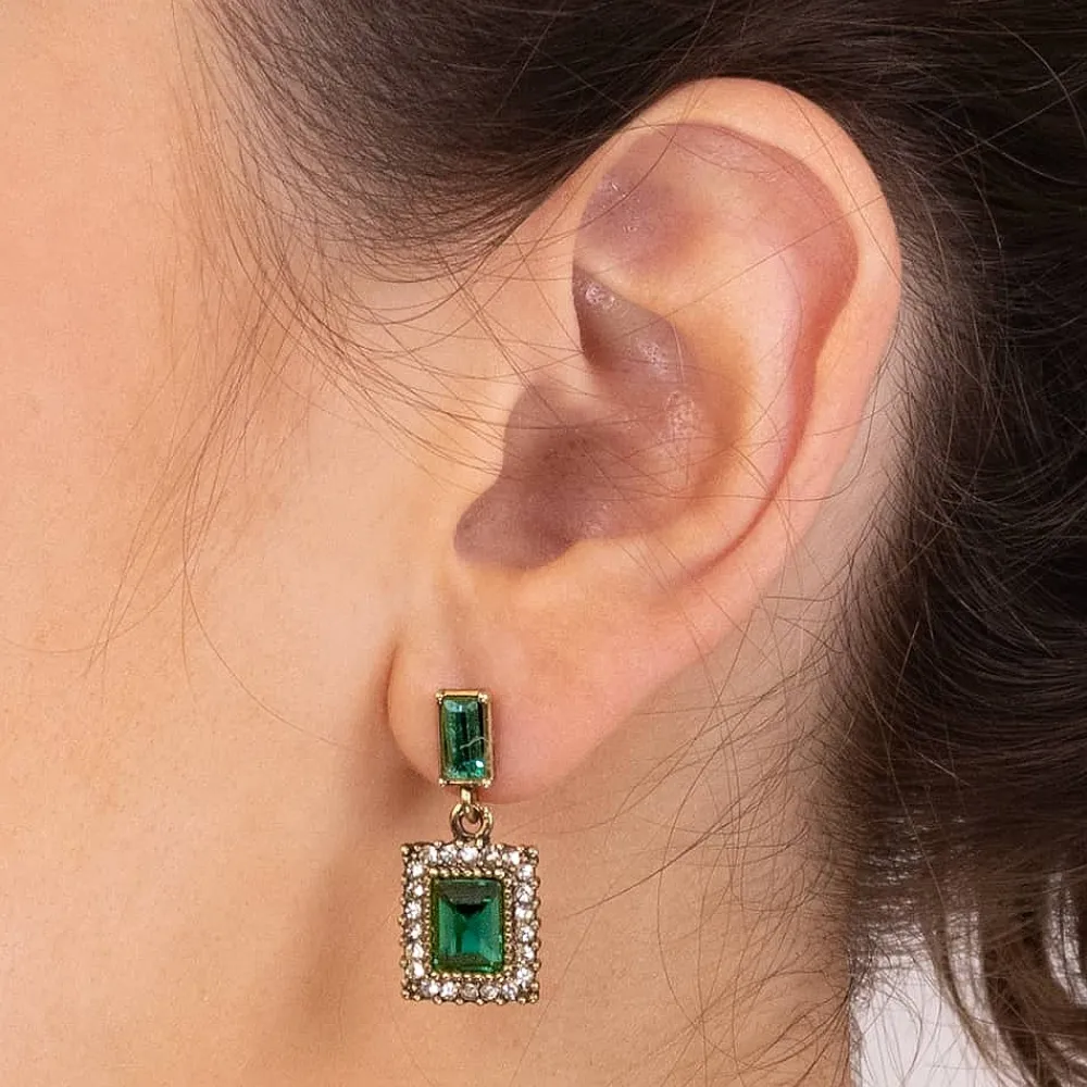 Outlet Boucles d'oreilles en Cristal Finement Enchâssé Boucles D'oreilles