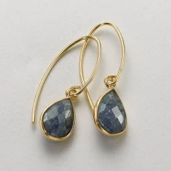 Hot Boucles d’oreilles en Lapis Vision Intérieure Boucles D'oreilles