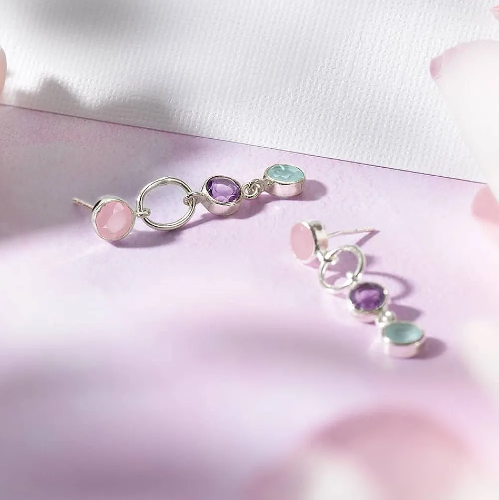 Outlet Boucles d'oreilles en Pierre Fine Le Jour se Lève Boucles D'oreilles