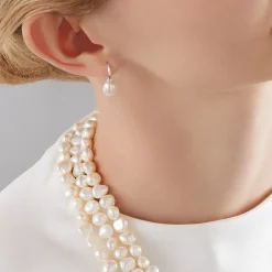 Online Boucles d'oreilles Gouttelette en Perle Boucles D'oreilles