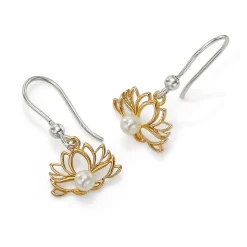 New Boucles d'oreilles Lotus Pétales Pures Boucles D'oreilles