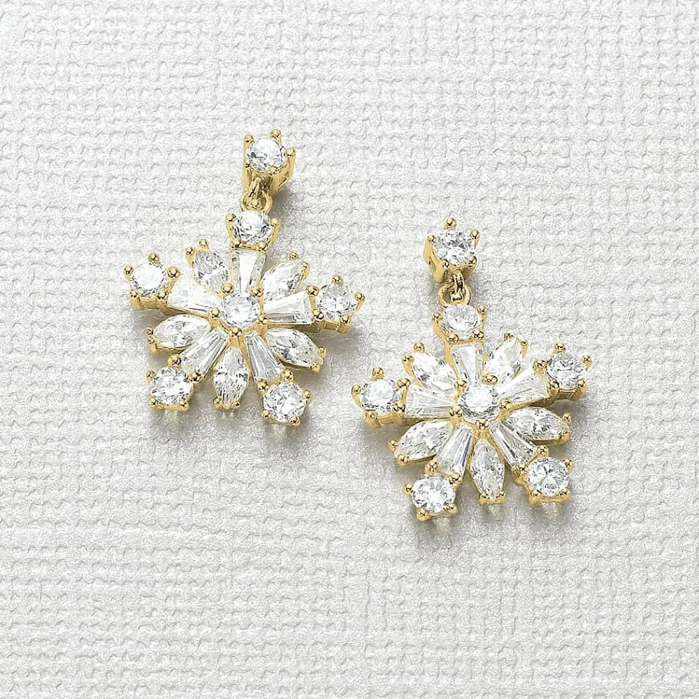 Hot Boucles d’oreilles plaquées Or Célébration Étincelante Boucles D'oreilles