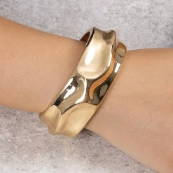 Hot Bracelet Doré Lignes Fluides Bracelets
