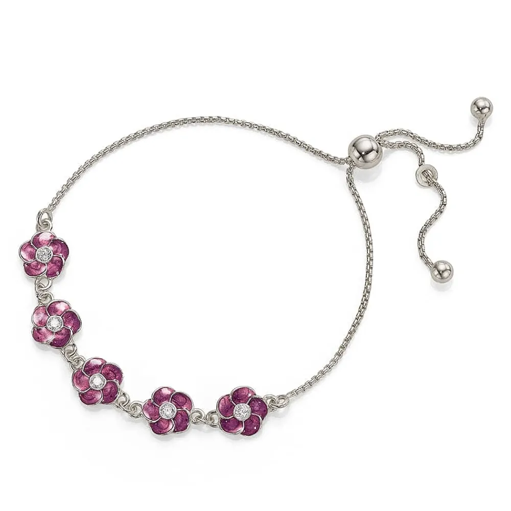 Sale Bracelet en Argent Bouquet Fleurs de Prunier Bracelets