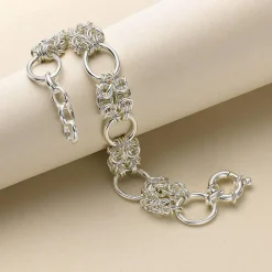 Clearance Bracelet en Argent Élégamment Entrelacé Bracelets