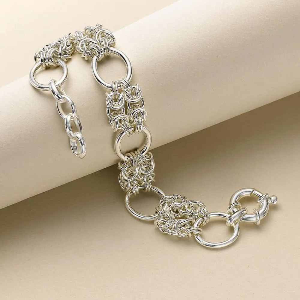 Clearance Bracelet en Argent Élégamment Entrelacé Bracelets