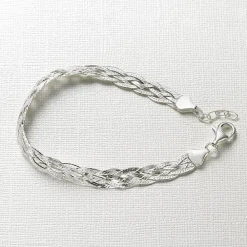 Store Bracelet en Argent Murmure Tissé Bracelets