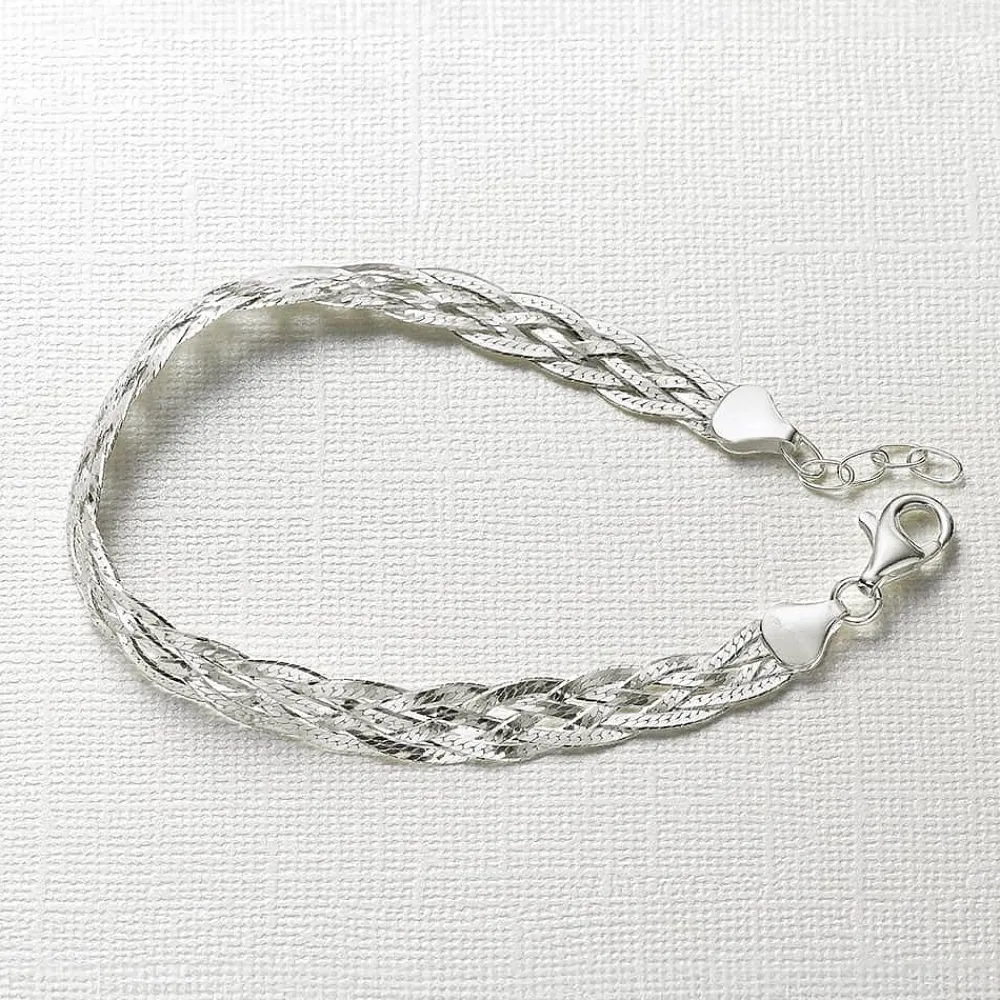 Store Bracelet en Argent Murmure Tissé Bracelets