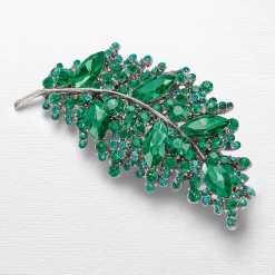 Online Broche en Cristal Glamour en Vert Broches | Broches