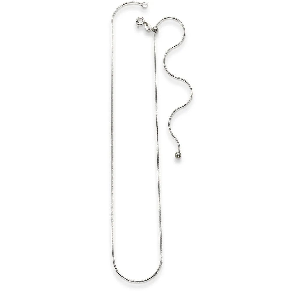 Cheap Chaîne Longue Ajustable en Argent Les Essentiels