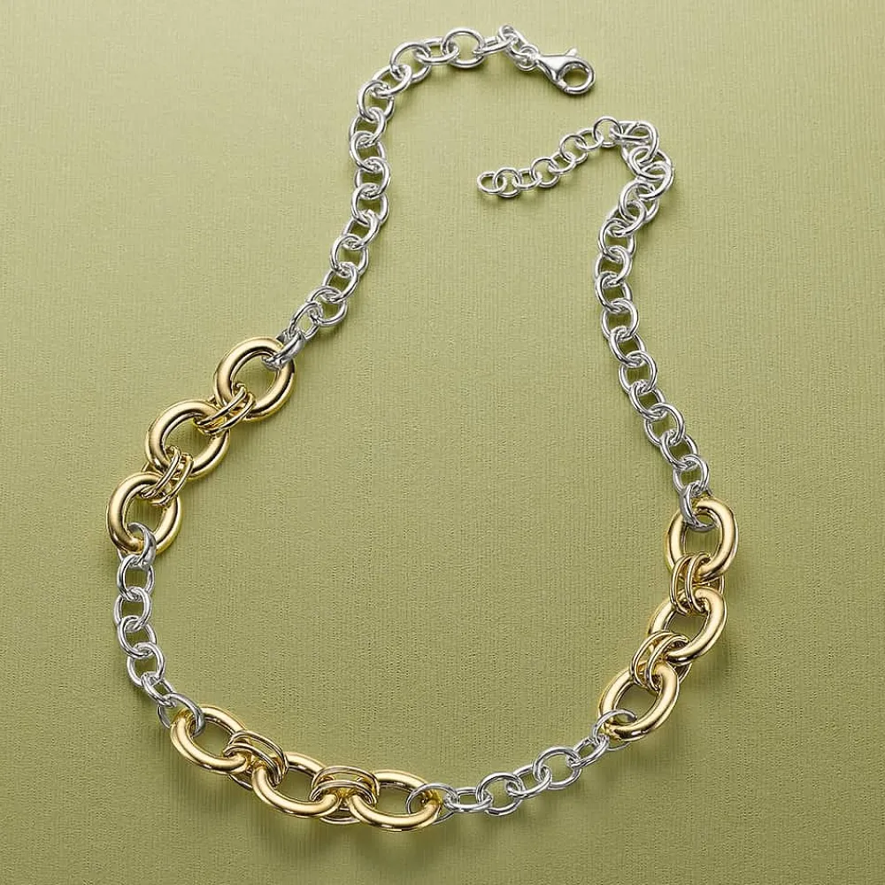 Discount Collier Bicolore Penchant Pour l’Élégance Colliers Et Pendentifs