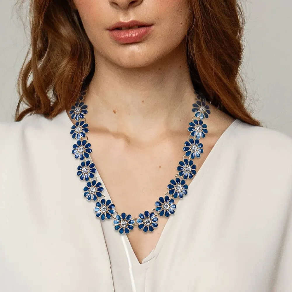 Best Collier Bleu Marine Élégance à l'État Pur Colliers Et Pendentifs
