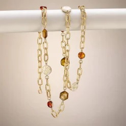 New Collier Cœur de Pierre Colliers Et Pendentifs