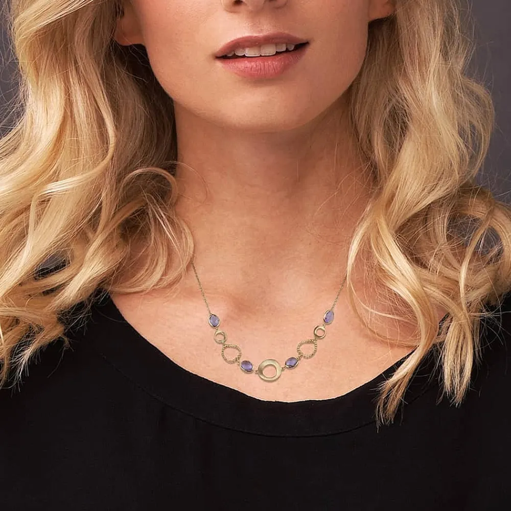 Fashion Collier d’Améthyste Encerclée de Sincérité Colliers Et Pendentifs