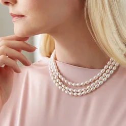 Best Sale Collier de Perles d'Eau Douce Trio Intemporel Colliers Et Pendentifs
