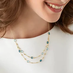 Store Collier de Topaze Nuances de Clarté Colliers Et Pendentifs