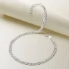 Hot Collier en Argent Murmure Tissé Colliers Et Pendentifs