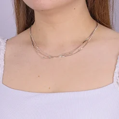 Cheap Collier en Argent Parfaitement Ponctué Colliers Et Pendentifs