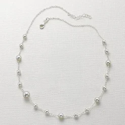 Fashion Collier en Argent Ponctué d’une Perle Colliers Et Pendentifs