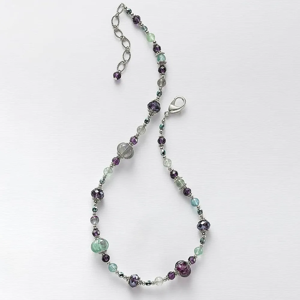 Best Collier en Fluorite Voir les 2 Côtés Colliers Et Pendentifs