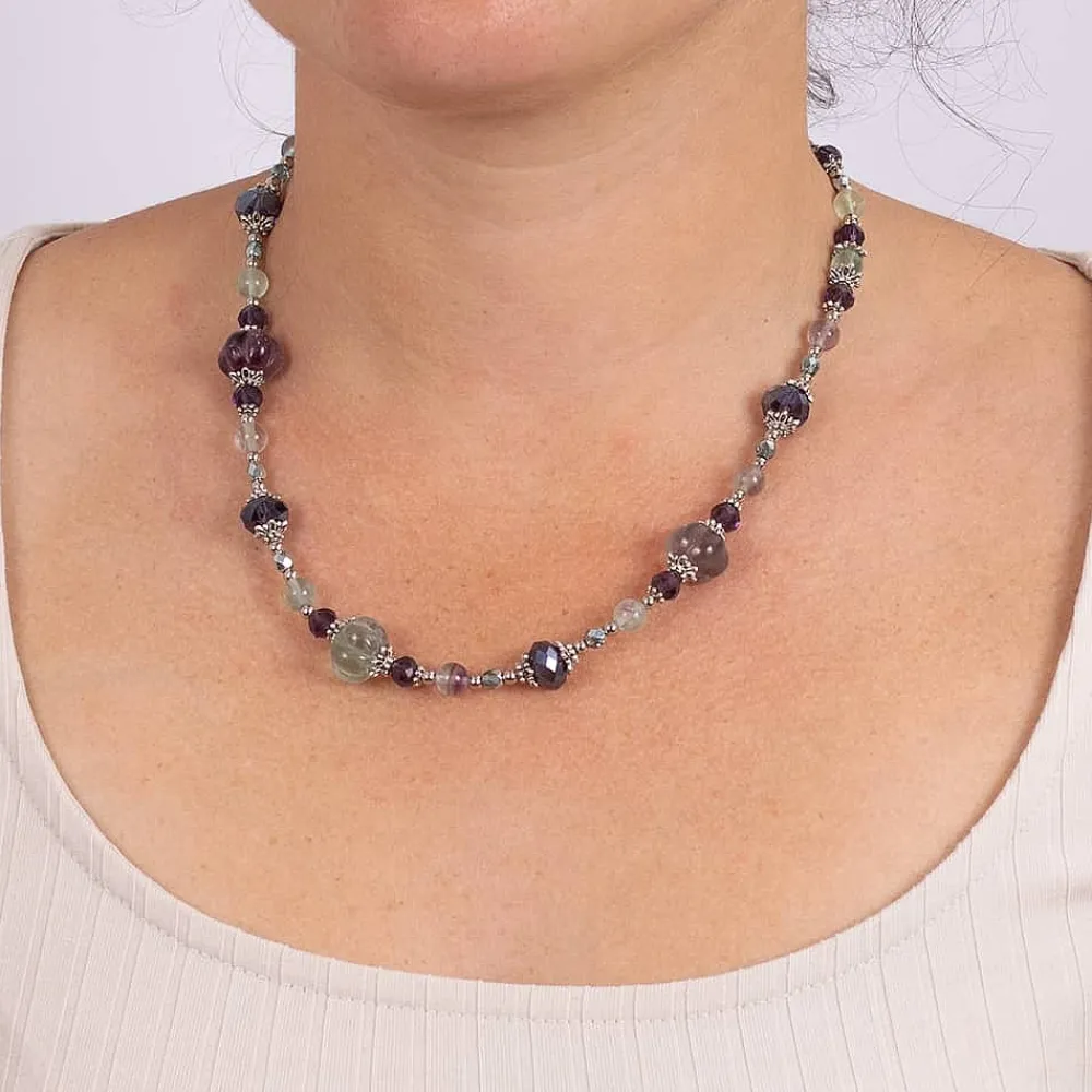 Best Collier en Fluorite Voir les 2 Côtés Colliers Et Pendentifs