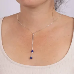 Sale Collier en Lapis Ponctué de Bleu Colliers Et Pendentifs