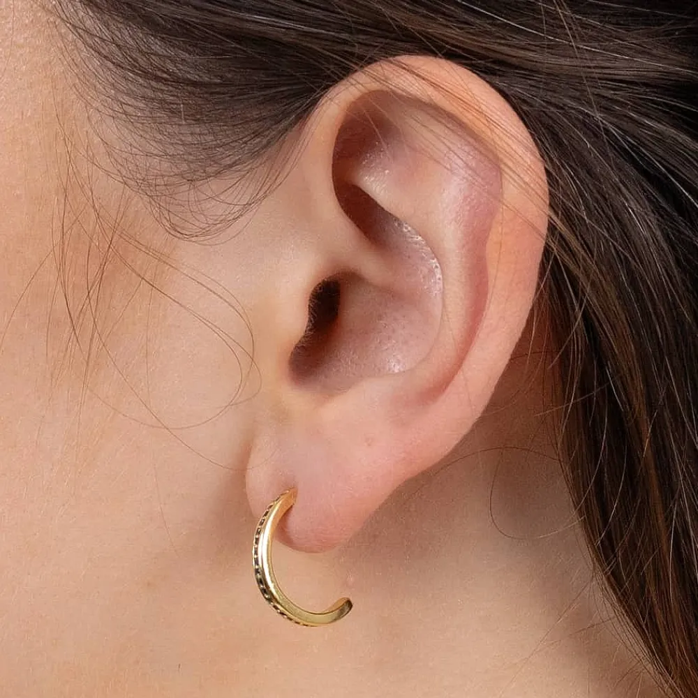 Cheap Créoles Bleu Marine À Jamais Boucles D'oreilles