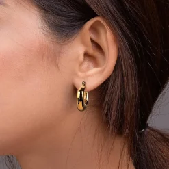 Shop Créoles Bord Audacieux Boucles D'oreilles