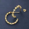 Hot Créoles Cercle Étoilé Boucles D'oreilles