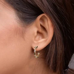 Hot Créoles Cercle Étoilé Boucles D'oreilles