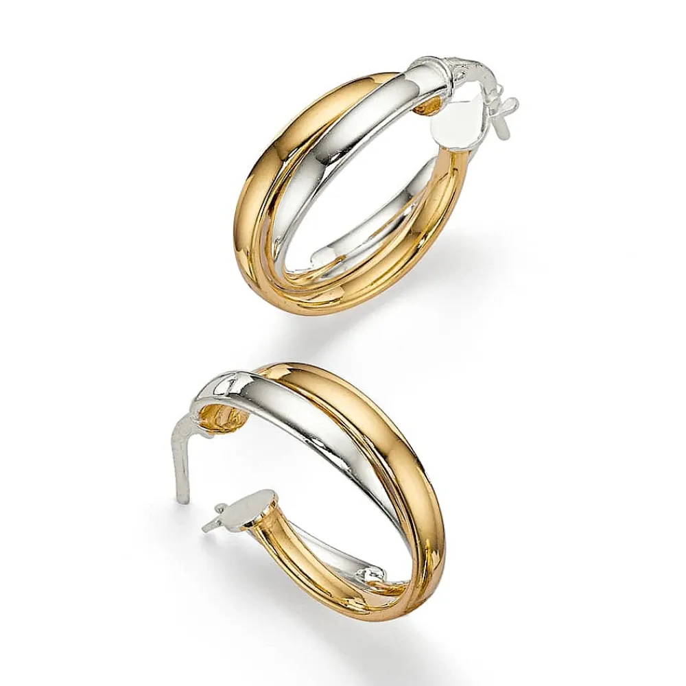 Fashion Créoles Dichromatiques Flux et Reflux Boucles D'oreilles