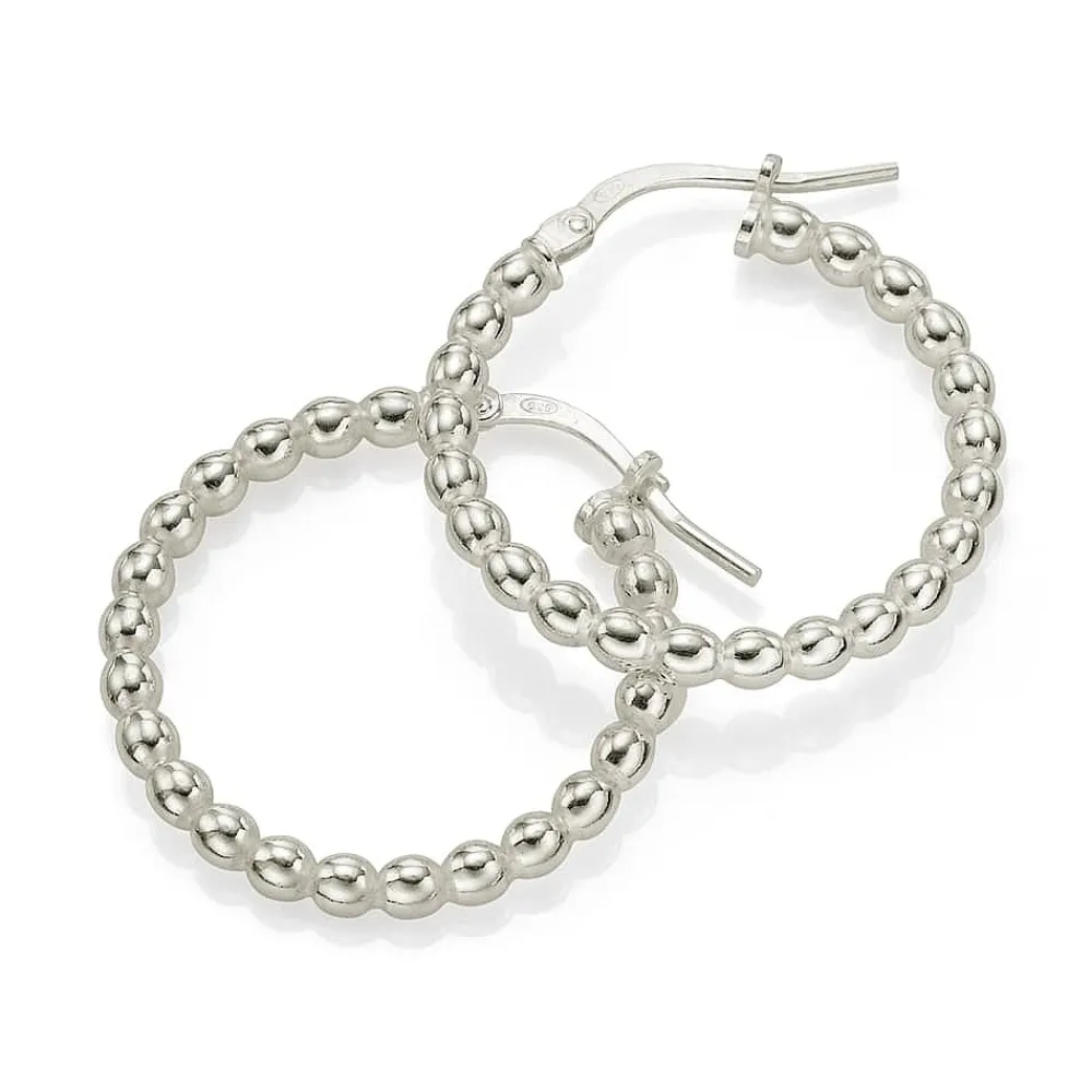Flash Sale Créoles en Argent Bullée Boucles D'oreilles