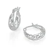 Best Créoles en Argent Floraison Fine Boucles D'oreilles