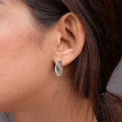 Best Créoles en Argent Floraison Fine Boucles D'oreilles