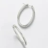 Cheap Créoles en Argent Élégante Perspective Boucles D'oreilles