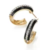 Sale Créoles Originale en Noir Boucles D'oreilles