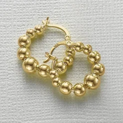 Online Créoles plaquées Or Éclat de Bulle Boucles D'oreilles