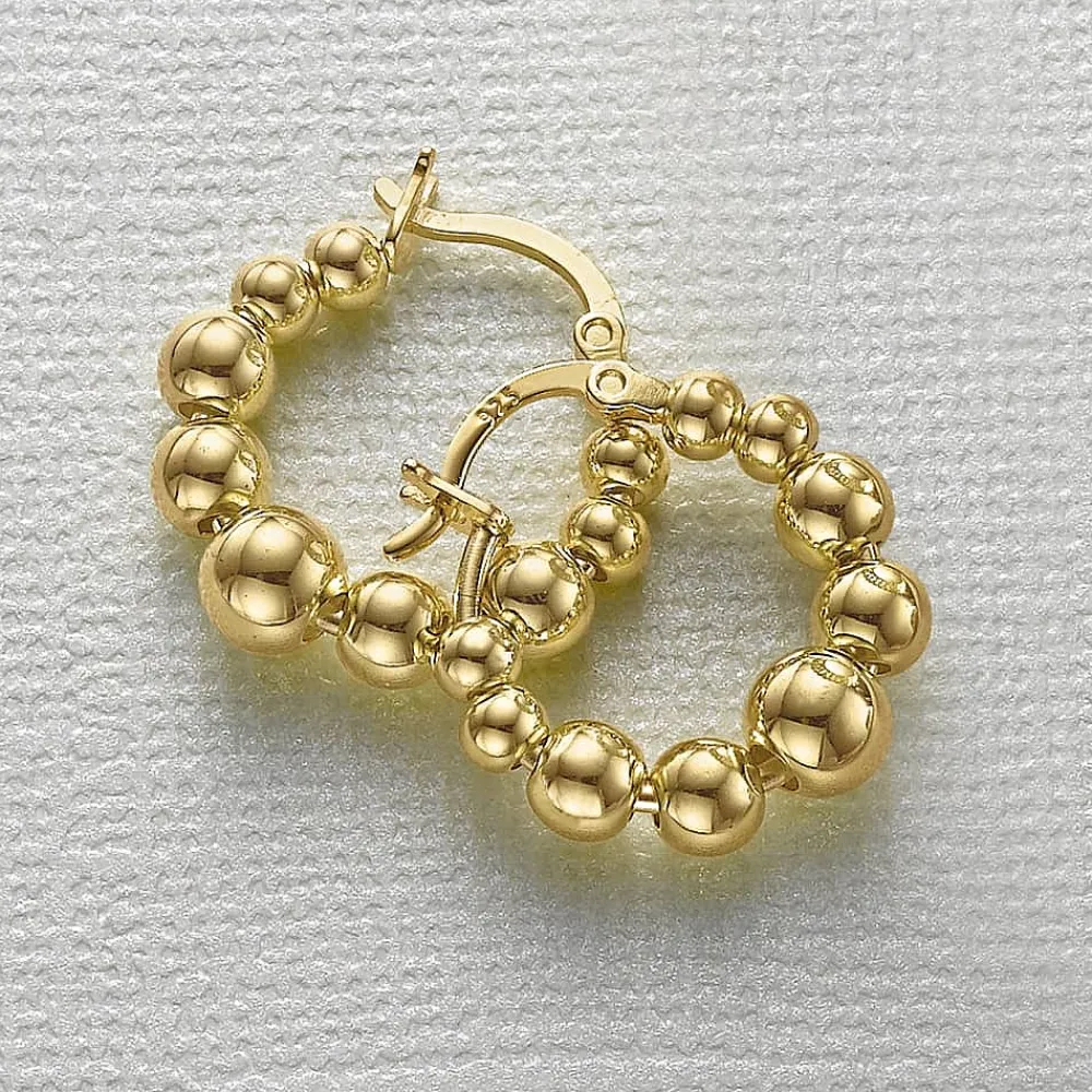 Online Créoles plaquées Or Éclat de Bulle Boucles D'oreilles