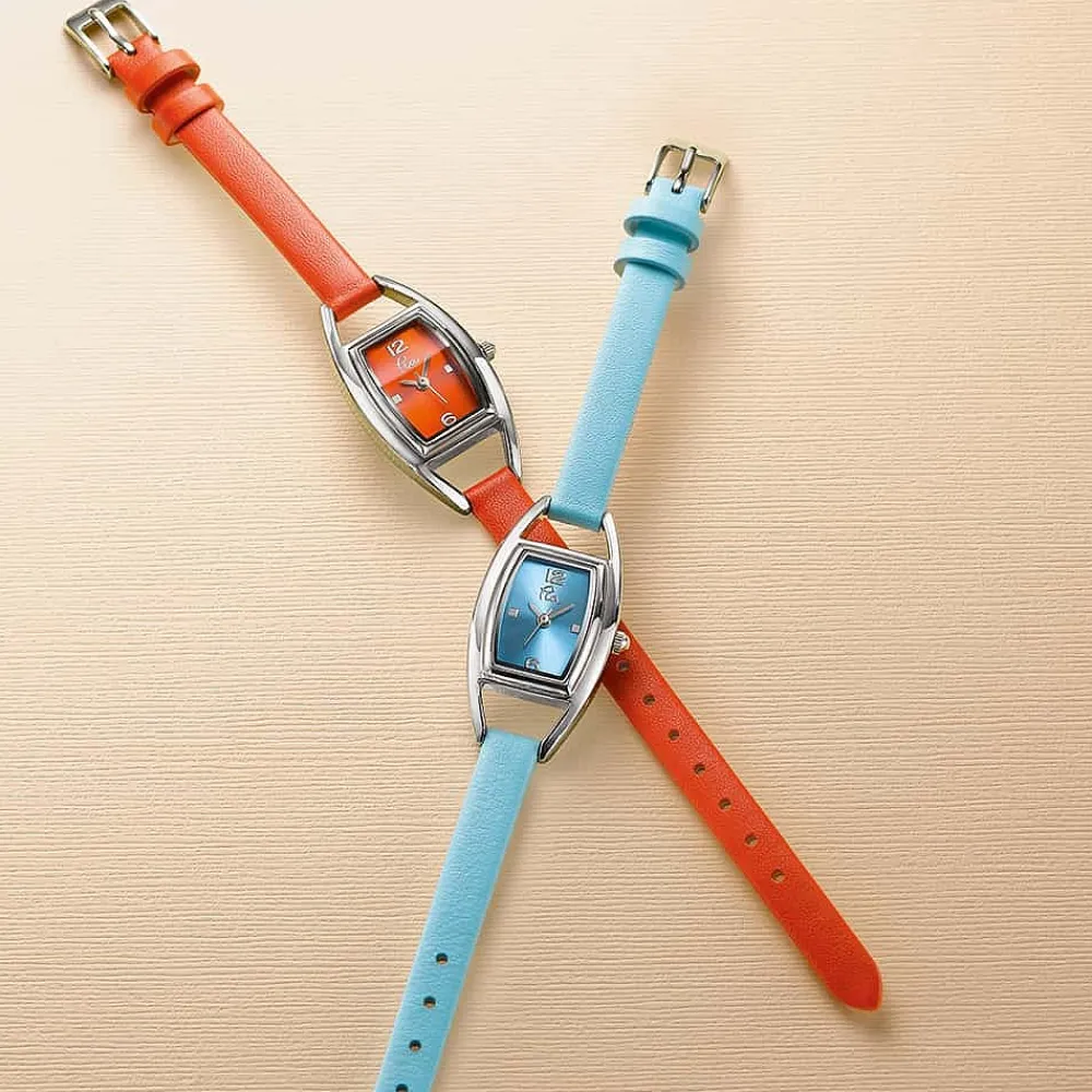 Clearance Montre en Cuir Orange L'Heure Est Venue Montres | Montres