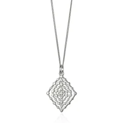 Sale Pendentif en Argent Géométrie Tissée Colliers Et Pendentifs