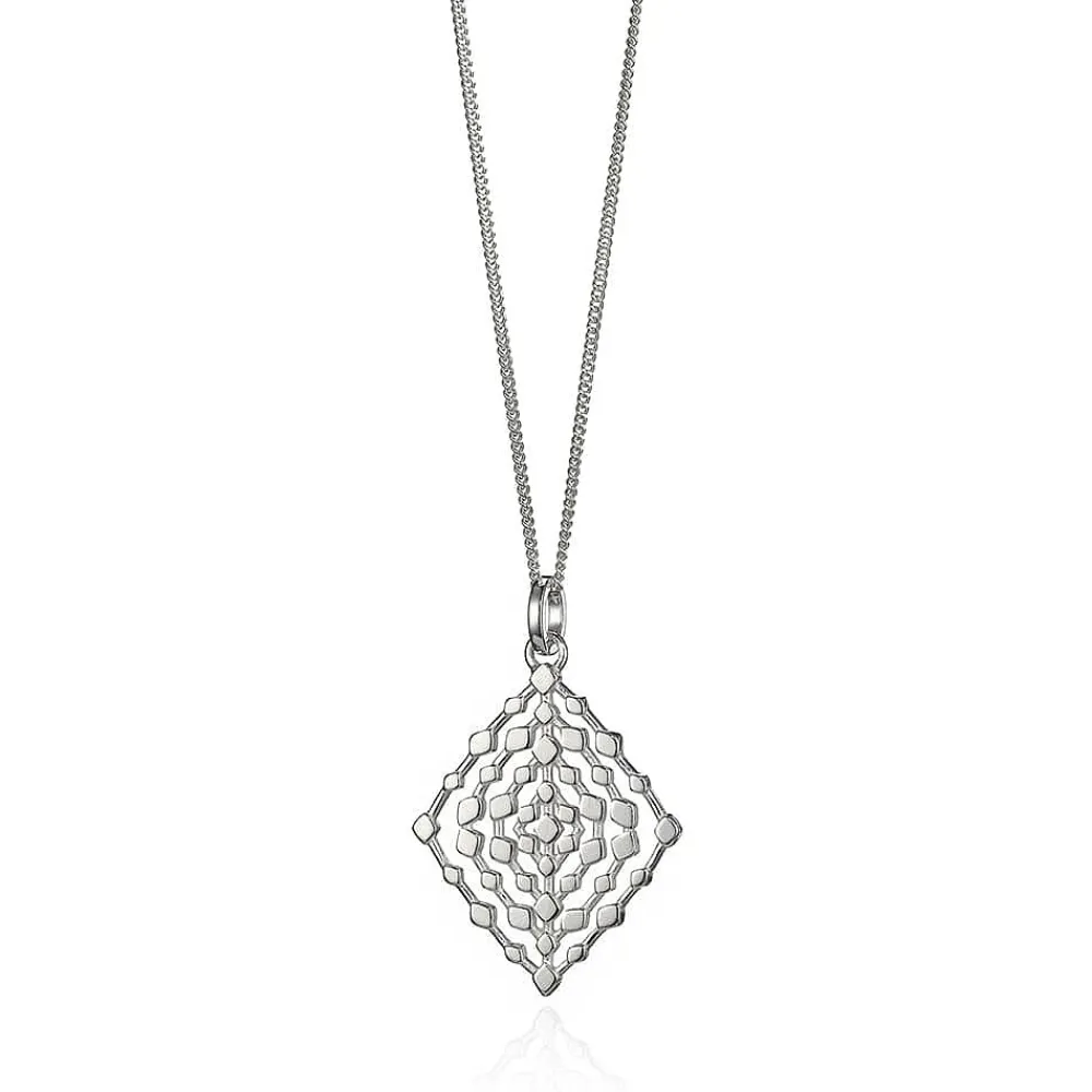 Sale Pendentif en Argent Géométrie Tissée Colliers Et Pendentifs