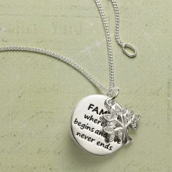 Online Pendentif en Argent Grandir Ensemble Colliers Et Pendentifs