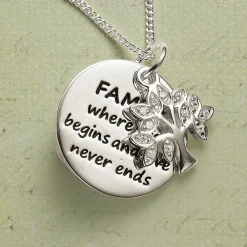 Online Pendentif en Argent Grandir Ensemble Colliers Et Pendentifs