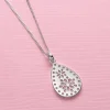 Fashion Pendentif en Argent Ponctuation de Pétales Colliers Et Pendentifs